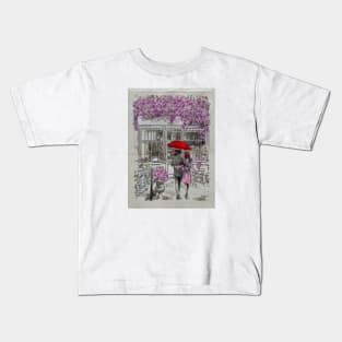 A walk to the cafe Kids T-Shirt